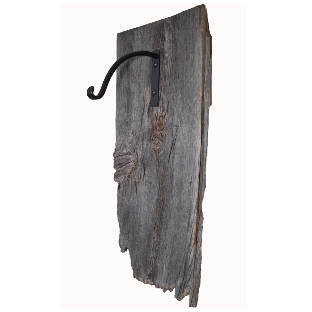 Lantern/Plant Hook on Authentic Barn Wood - Picture 3 of 4